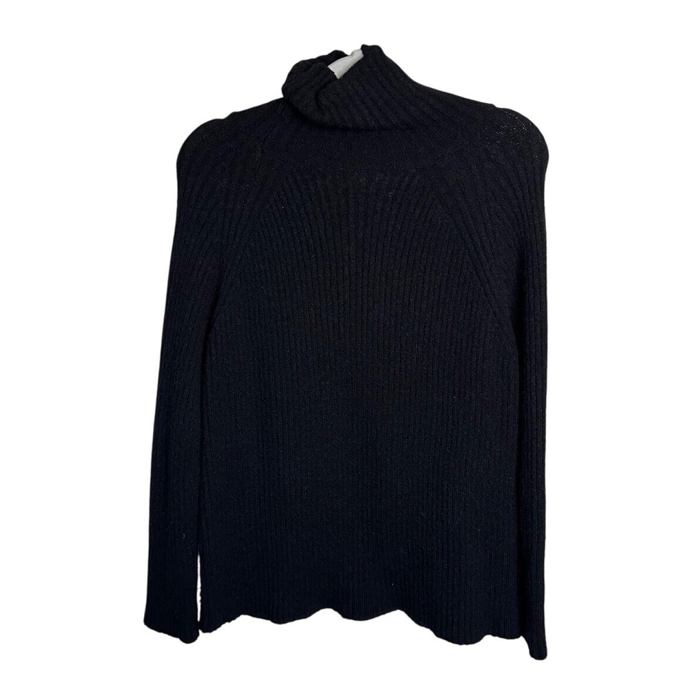 SHEIN Turtleneck Sweater Ribbed Knit Long Sleeve‎ Pullover Black S